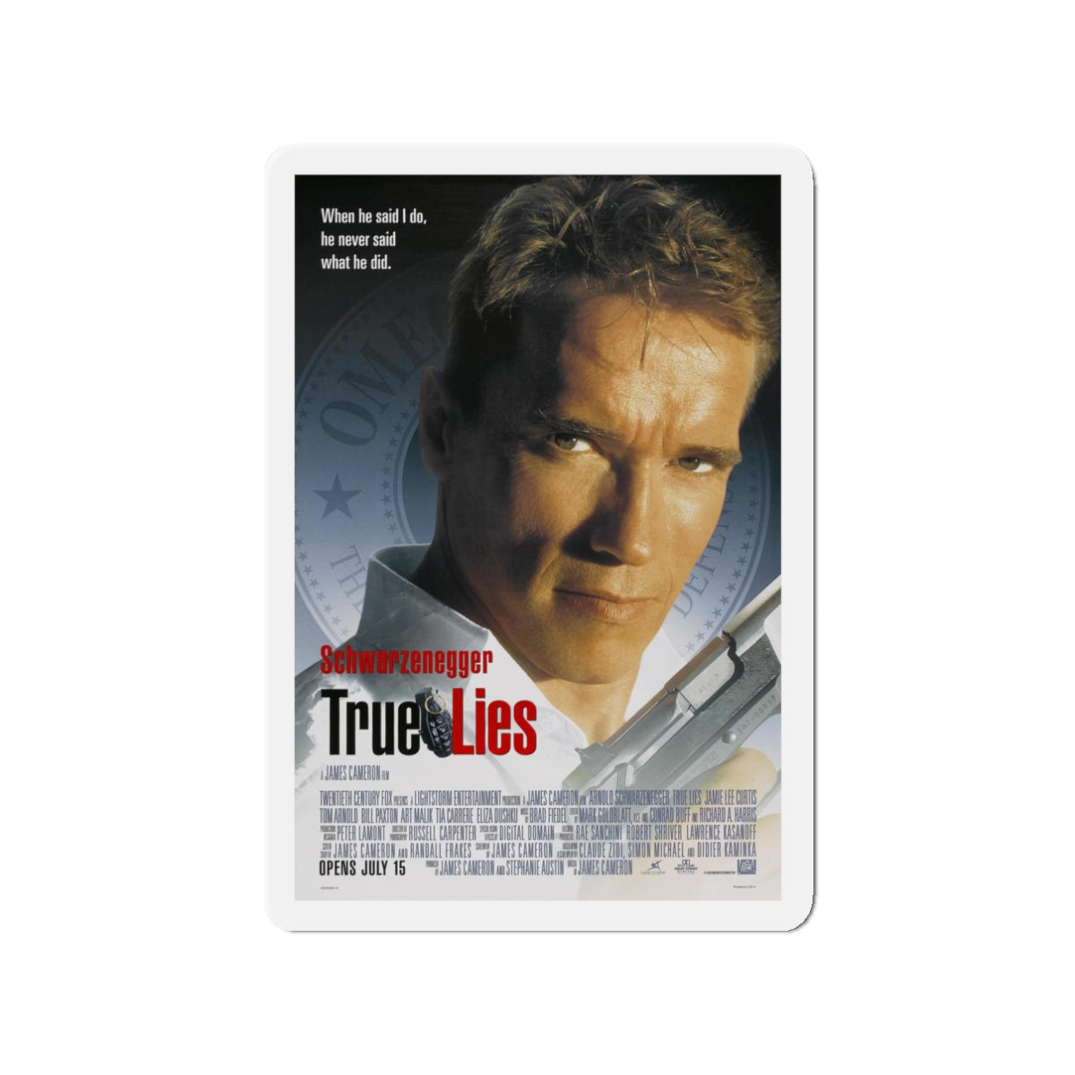 TRUE LIES 1994 Movie Poster - Refrigerator Magnet