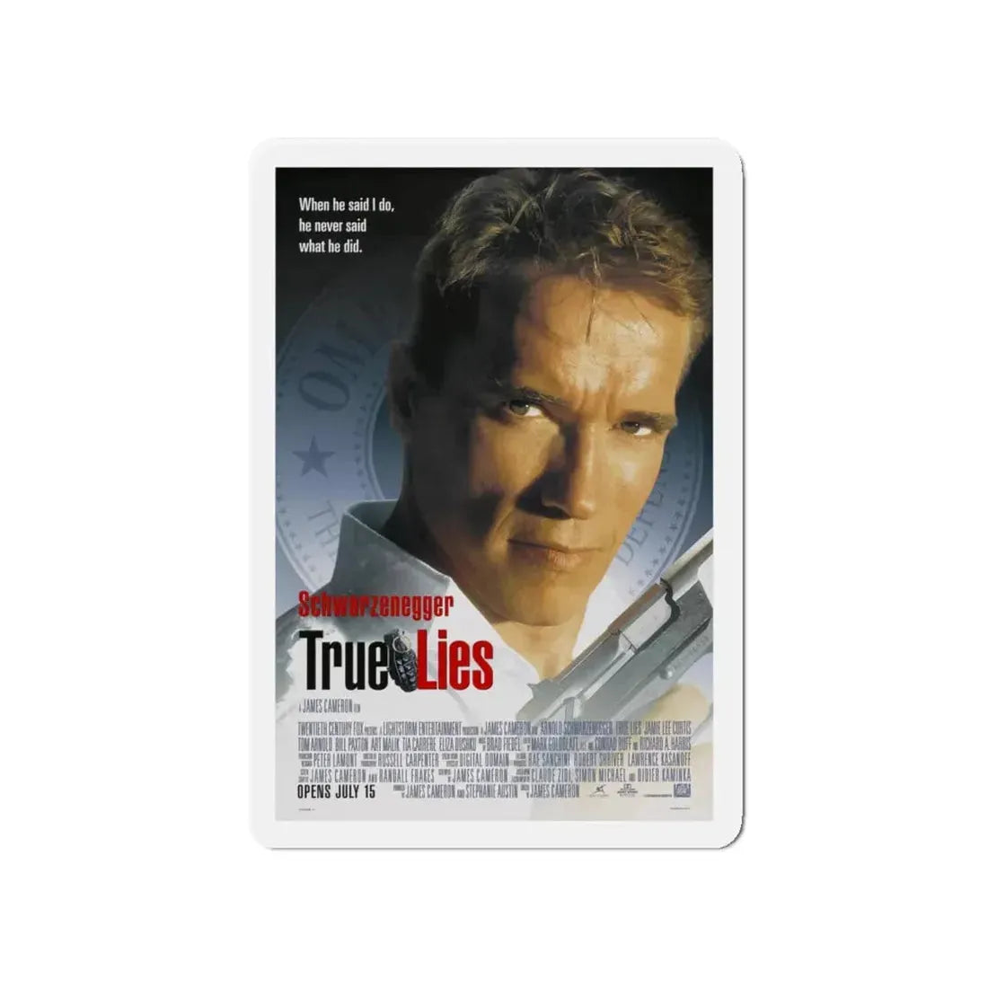 TRUE LIES 1994 Movie Poster - Refrigerator Magnet 4 Inch - The Sticker Space