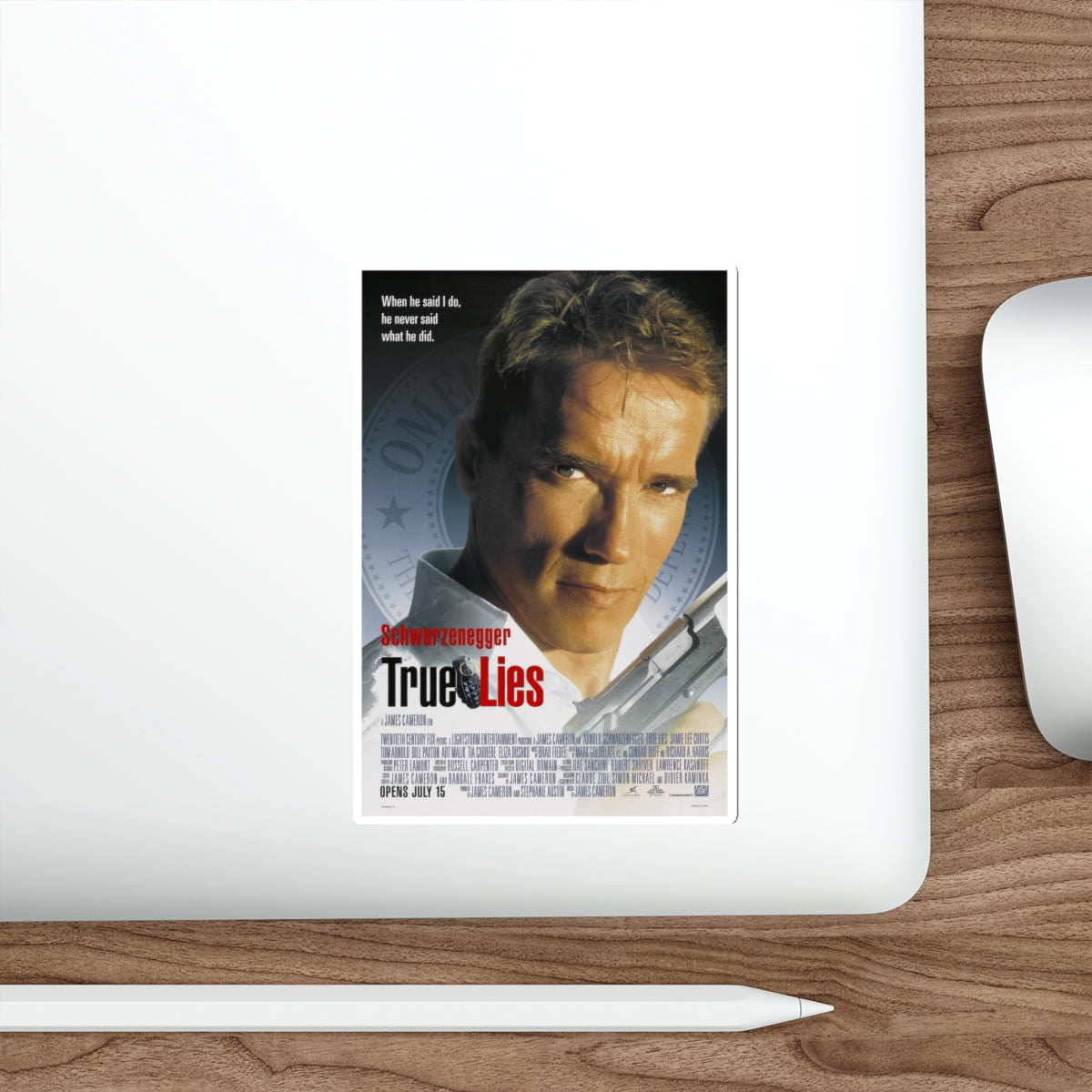 TRUE LIES 1994 Movie Poster STICKER Vinyl Die-Cut Decal-The Sticker Space