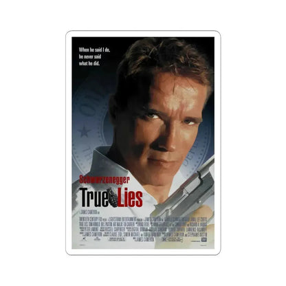 True Lies 1994 Movie Poster - STICKER Vinyl Kiss-Cut Decal 4 Inch White - The Sticker Space