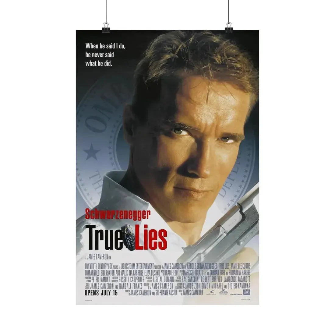 TRUE LIES 1994 - Paper Movie Poster 16″ x 24″ Matte - The Sticker Space