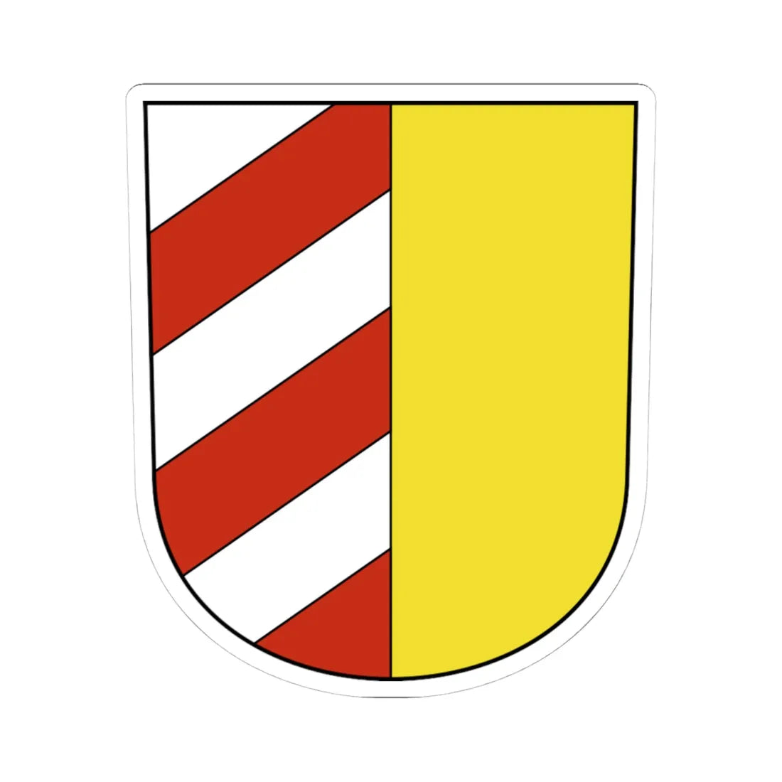 Truellikon (Switzerland) (Coat of Arms) STICKER Vinyl Kiss-Cut Decal 4 Inch White - The Sticker Space