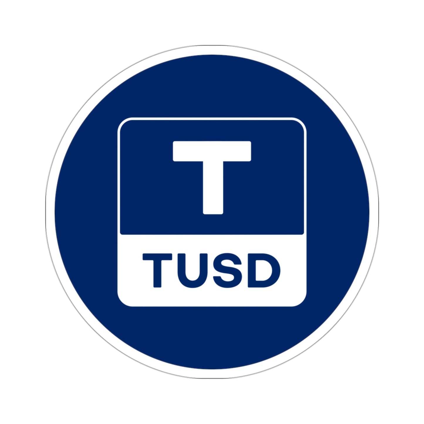 TRUEUSD TUSD (Cryptocurrency) STICKER Vinyl Die-Cut Decal-3 Inch-The Sticker Space