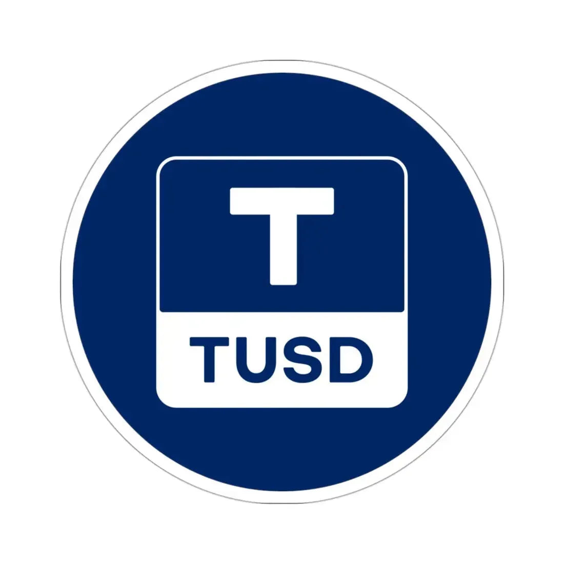 TRUEUSD TUSD (Cryptocurrency) STICKER Vinyl Die-Cut Decal 3 Inch - The Sticker Space