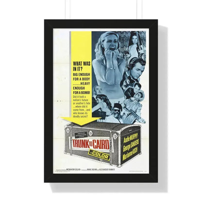 TRUNK TO CAIRO 1965 - Framed Movie Poster 16″ x 24″ Black - The Sticker Space