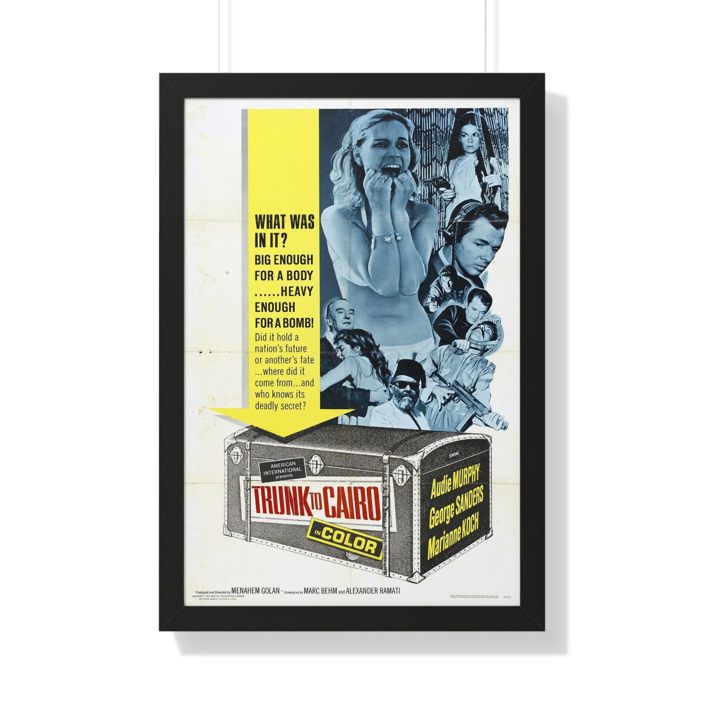 TRUNK TO CAIRO 1965 - Framed Movie Poster-20" x 30"-The Sticker Space