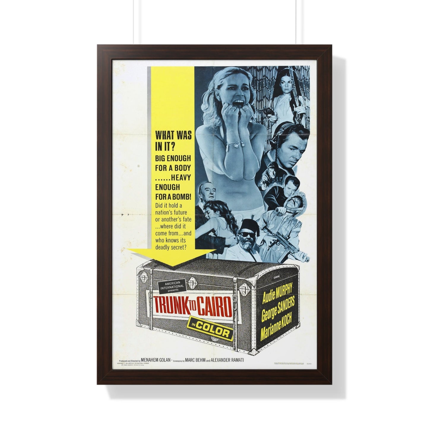 TRUNK TO CAIRO 1965 - Framed Movie Poster-20" x 30"-The Sticker Space