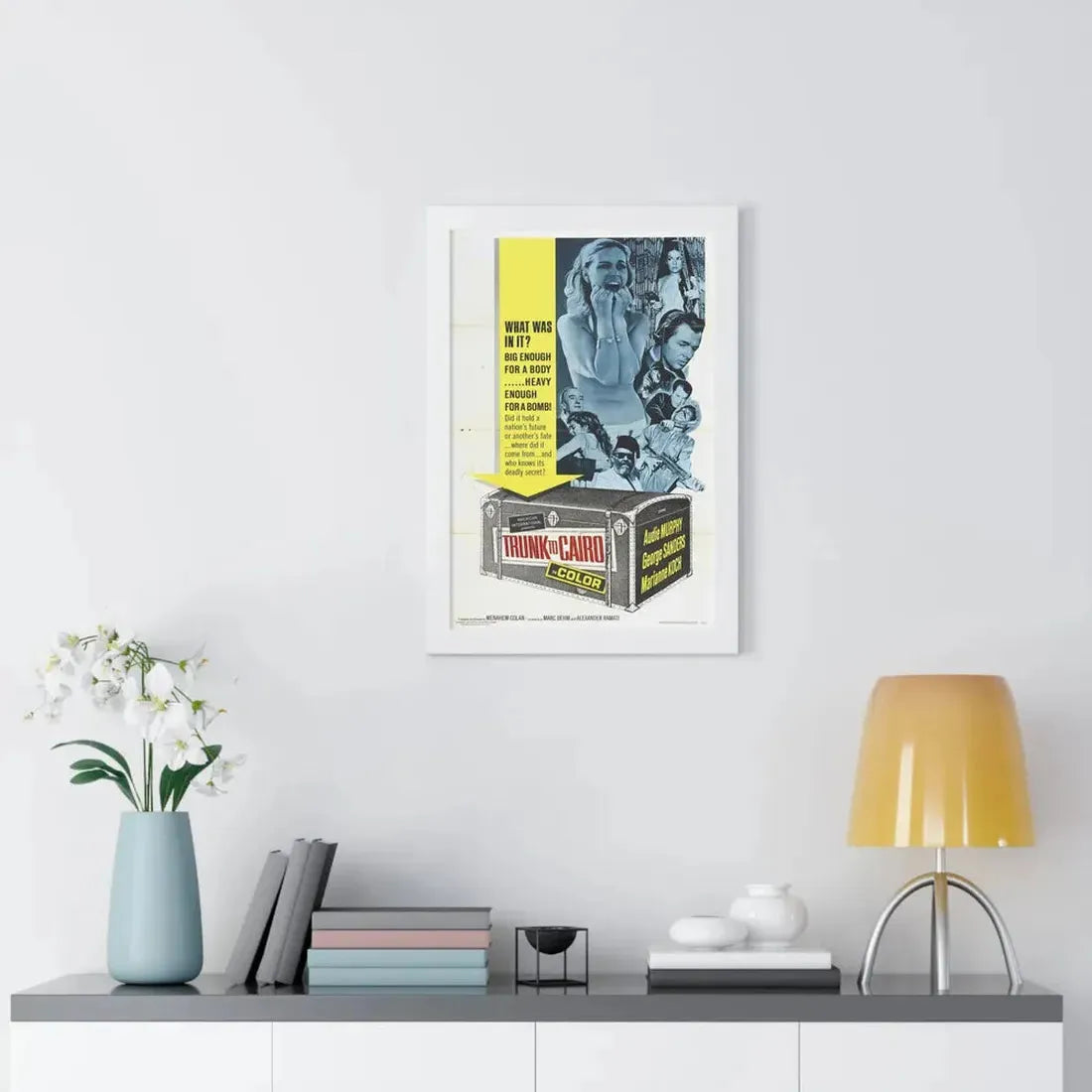 TRUNK TO CAIRO 1965 - Framed Movie Poster - The Sticker Space
