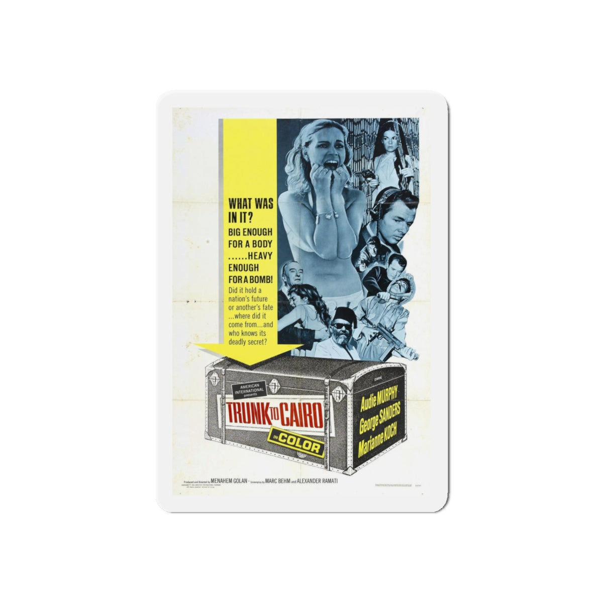 TRUNK TO CAIRO 1965 Movie Poster - Refrigerator Magnet-6 × 6"-The Sticker Space