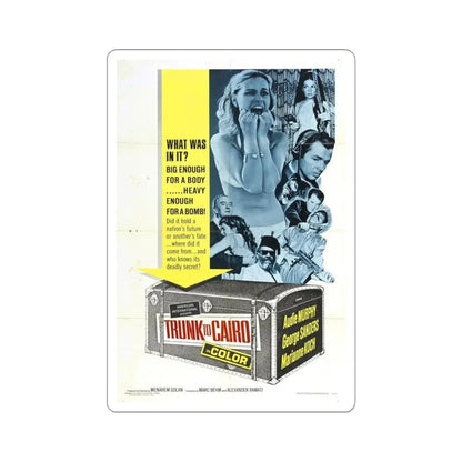 TRUNK TO CAIRO 1965 Movie Poster - STICKER Vinyl Kiss-Cut Decal 4 Inch White - The Sticker Space