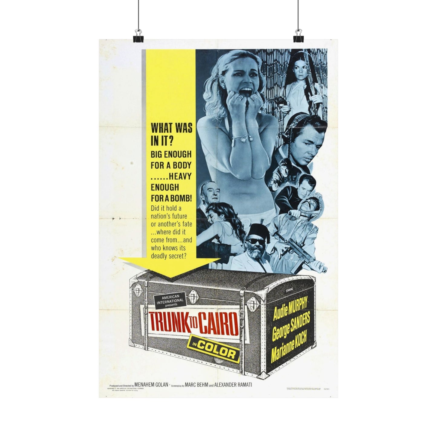 TRUNK TO CAIRO 1965 - Paper Movie Poster-16″ x 24″-The Sticker Space