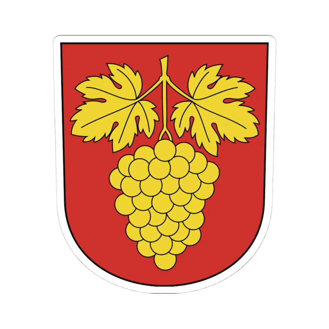 Truttikon-blazon (Switzerland) (Coat of Arms) STICKER Vinyl Kiss-Cut Decal 4 Inch White - The Sticker Space