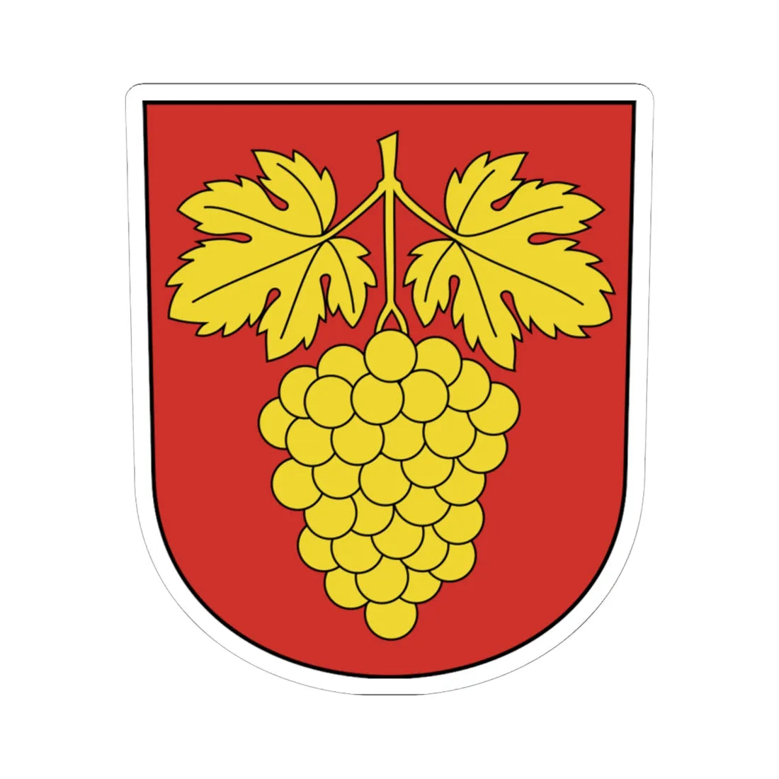 Truttikon-blazon (Switzerland) (Coat of Arms) STICKER Vinyl Kiss-Cut Decal 6 Inch White - The Sticker Space