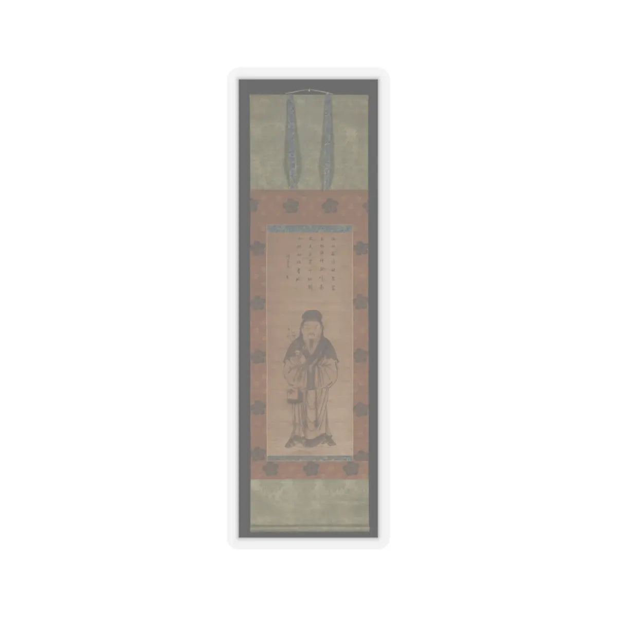 Tōsai - Tenjin Traveling to China - early 16th century v2 - STICKER Vinyl Kiss-Cut Decal