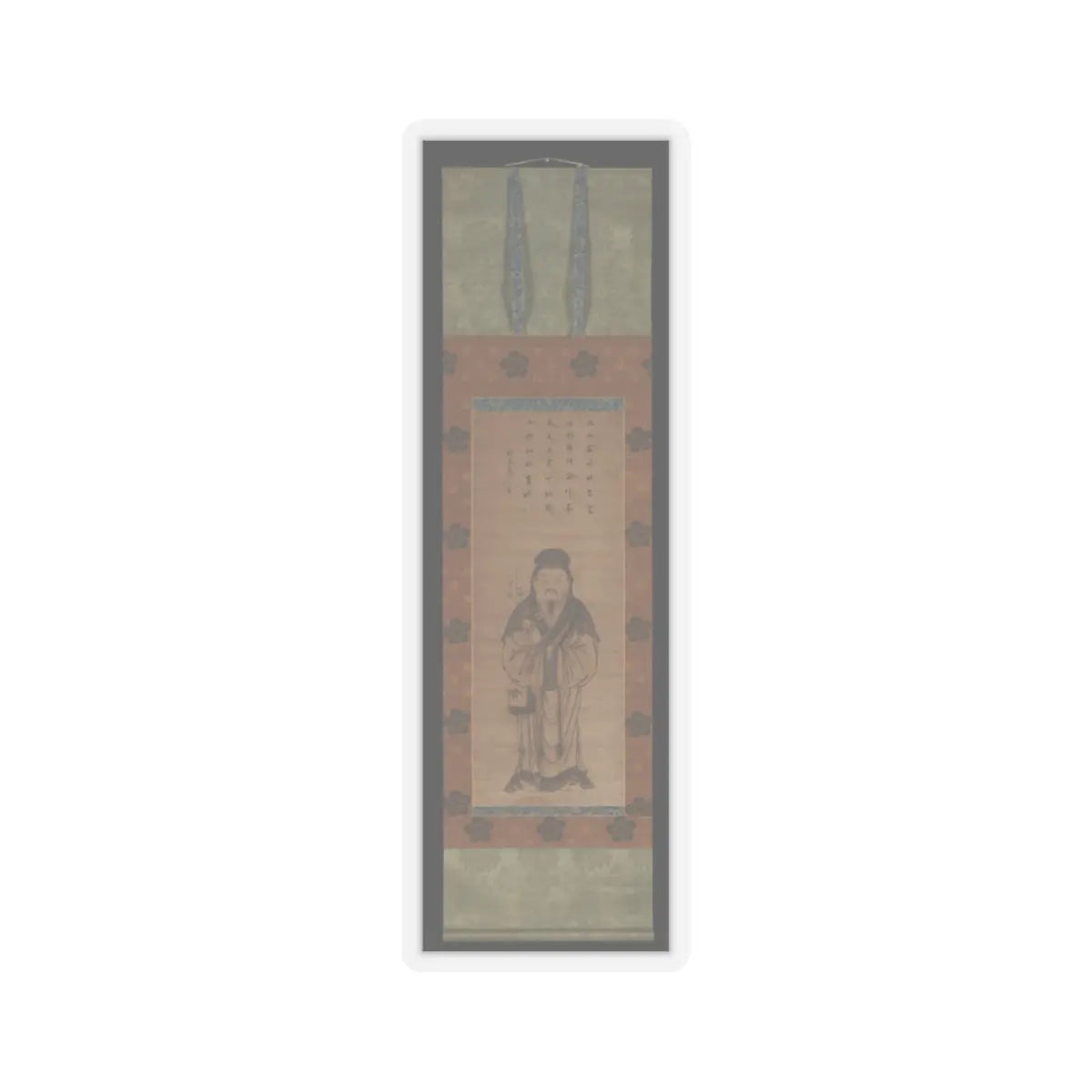 Tōsai - Tenjin Traveling to China - early 16th century v2 - STICKER Vinyl Kiss-Cut Decal