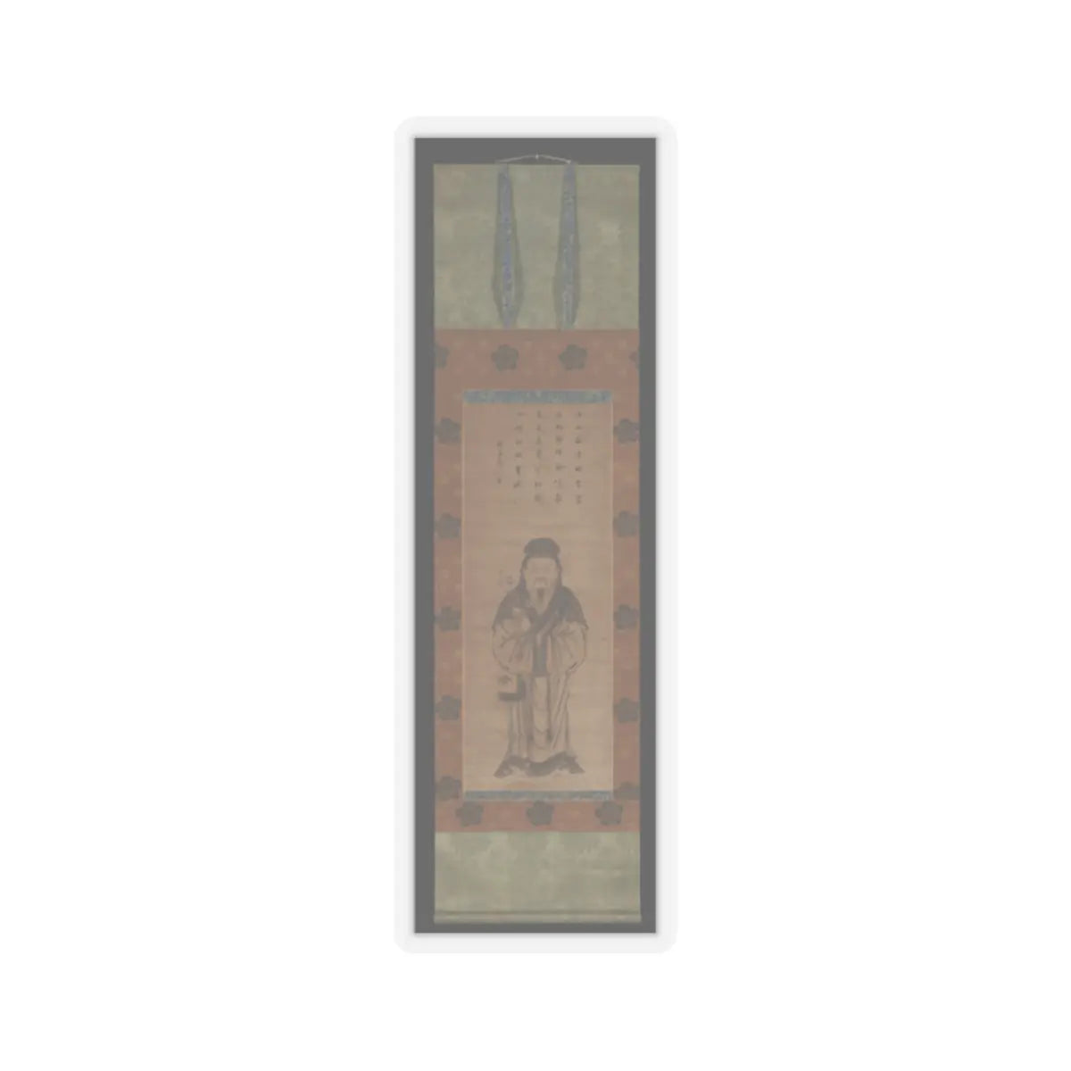 Tōsai - Tenjin Traveling to China - early 16th century v2 - STICKER Vinyl Kiss-Cut Decal