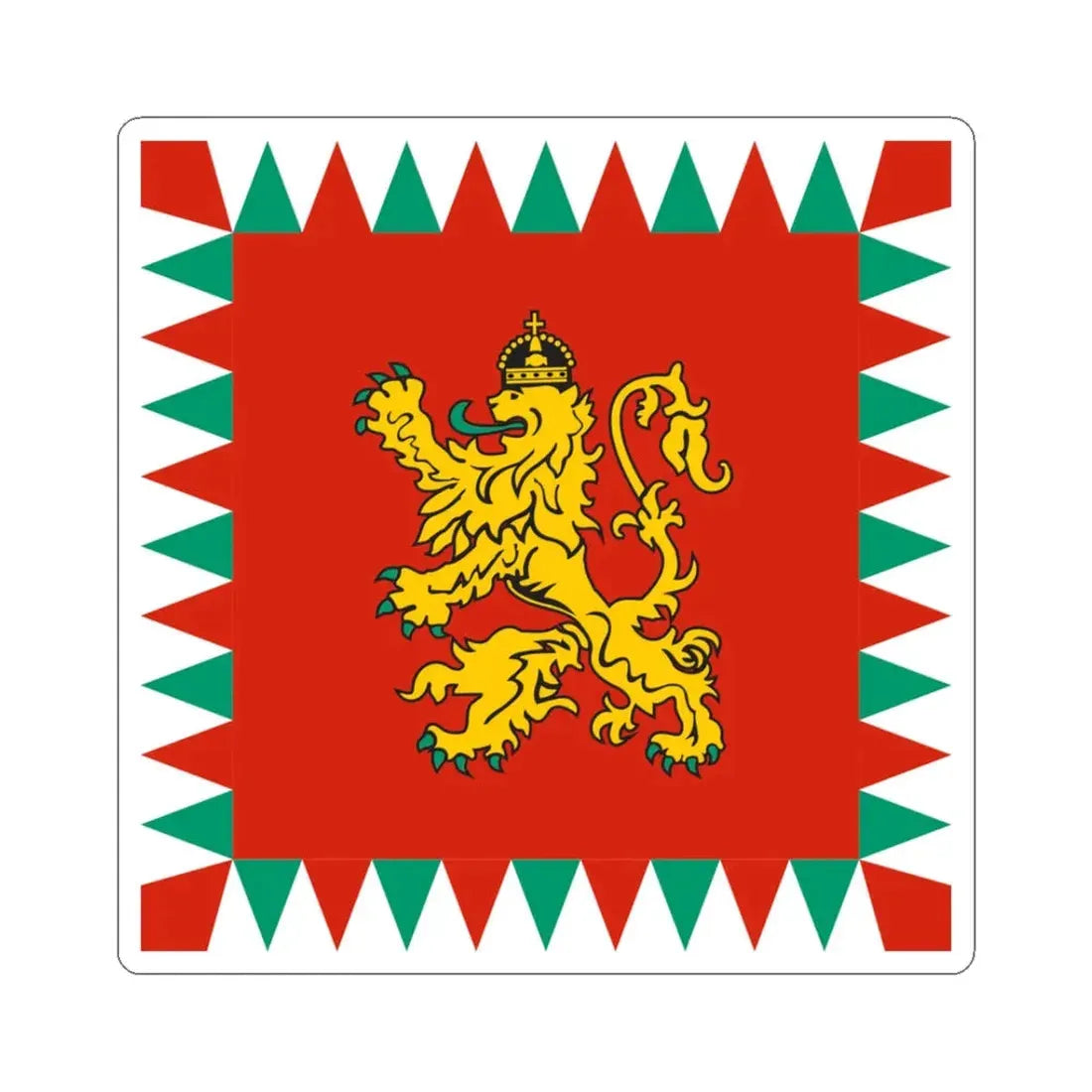 Tsar of Bulgaria standard (Bulgaria) STICKER Vinyl Kiss-Cut Decal 3 Inch White - The Sticker Space