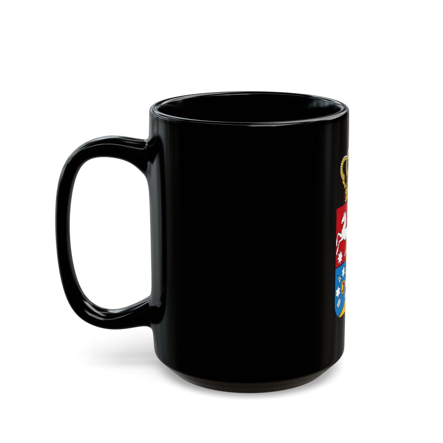 Tsardom of Georgian Emblem - Black Coffee Mug-The Sticker Space