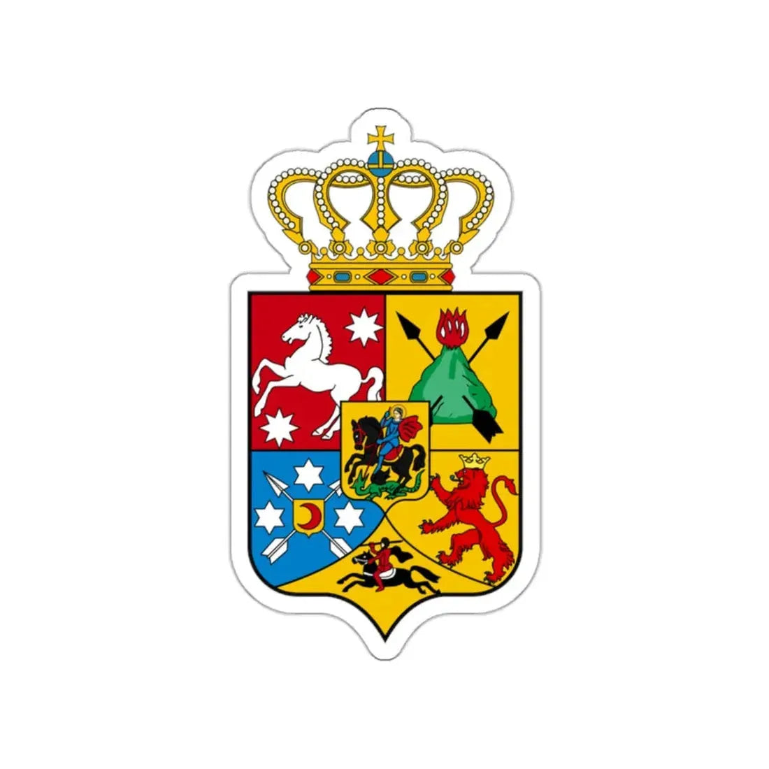 Tsardom of Georgian Emblem STICKER Vinyl Die-Cut Decal 2 Inch - The Sticker Space