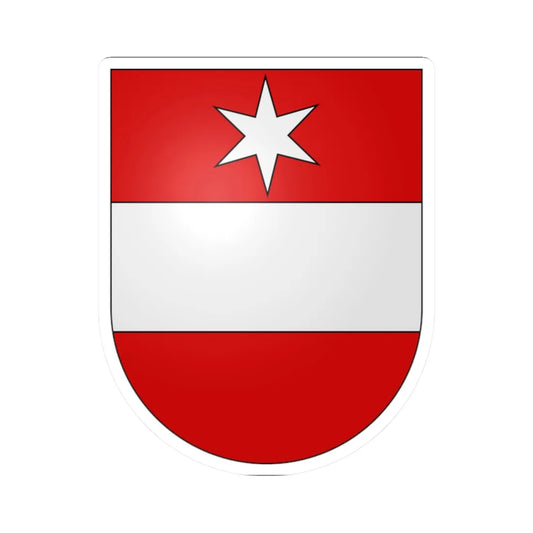 Täsch-coat of arms (Switzerland) (Coat of Arms) STICKER Vinyl Kiss-Cut Decal 2 Inch White - The Sticker Space