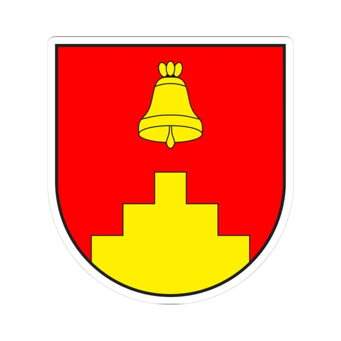 Tschappina wappen (Switzerland) (Coat of Arms) STICKER Vinyl Kiss-Cut Decal 3 Inch White - The Sticker Space