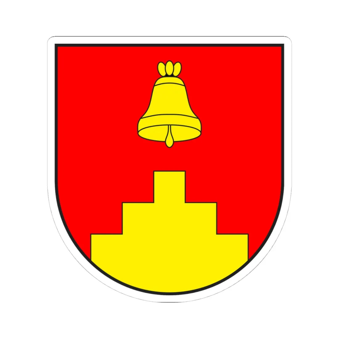 Tschappina wappen (Switzerland) (Coat of Arms) STICKER Vinyl Kiss-Cut Decal 4 Inch White - The Sticker Space