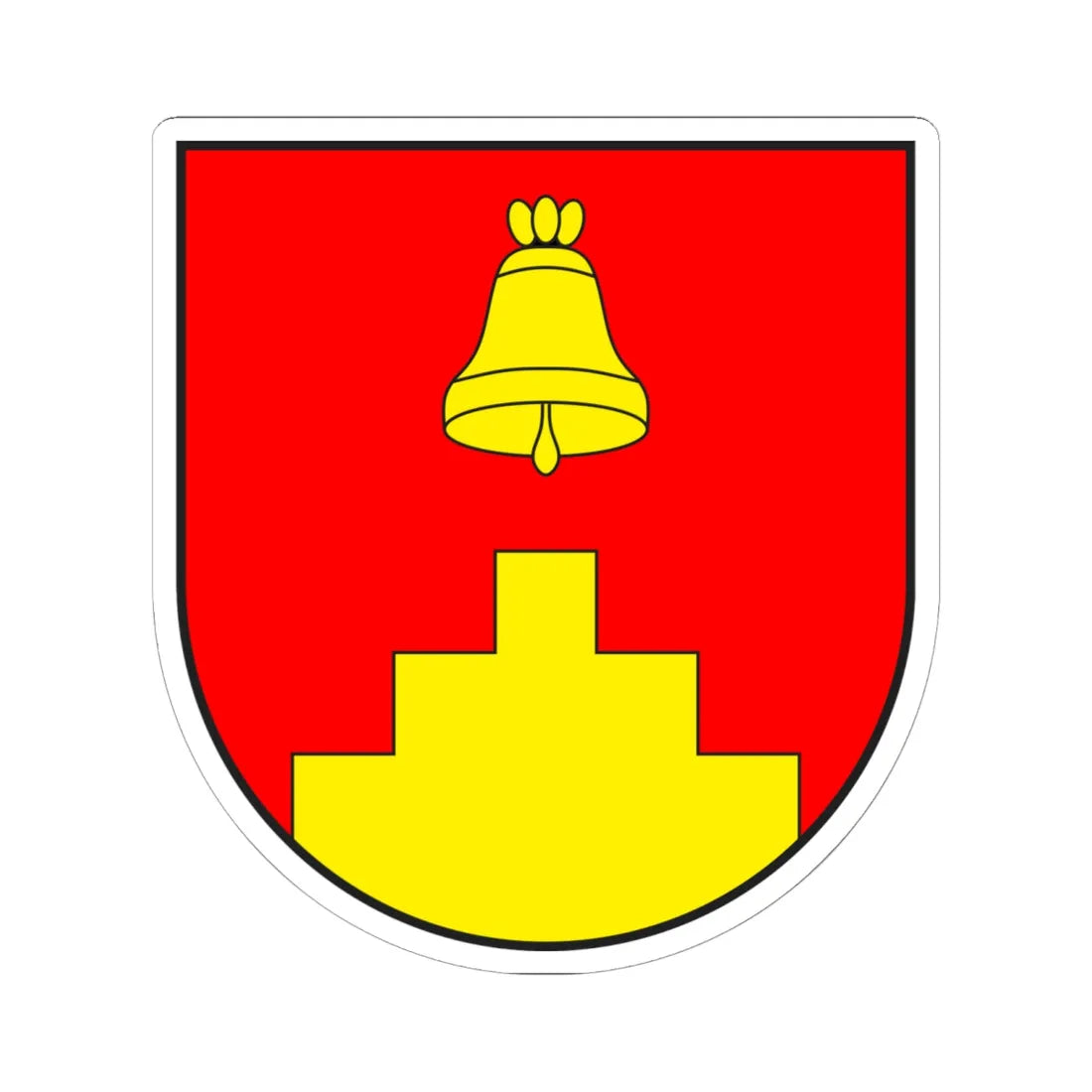 Tschappina wappen (Switzerland) (Coat of Arms) STICKER Vinyl Kiss-Cut Decal 6 Inch White - The Sticker Space