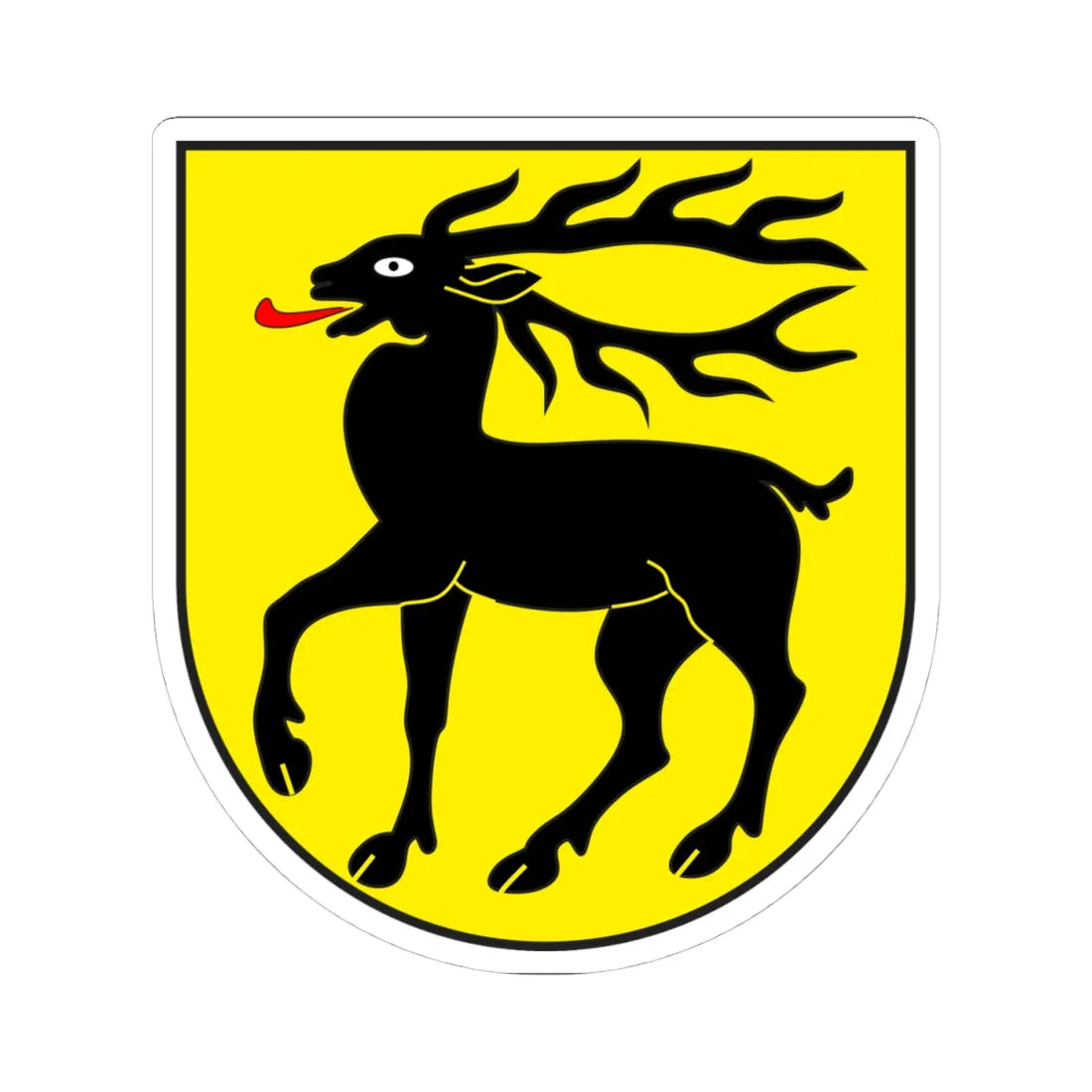 Tschierv wappen (Switzerland) (Coat of Arms) STICKER Vinyl Kiss-Cut Decal 4 Inch White - The Sticker Space