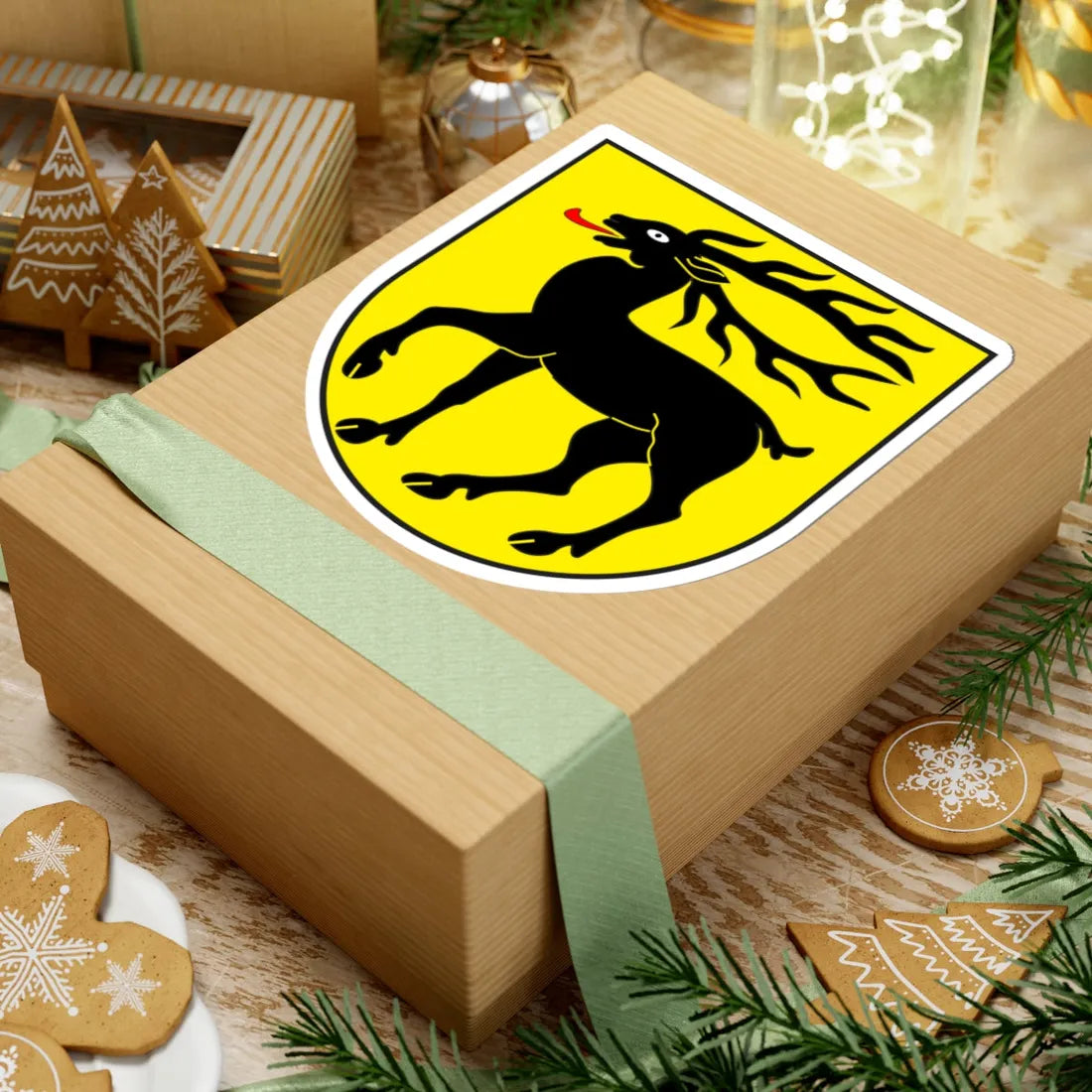 Tschierv wappen (Switzerland) (Coat of Arms) STICKER Vinyl Kiss-Cut Decal - The Sticker Space