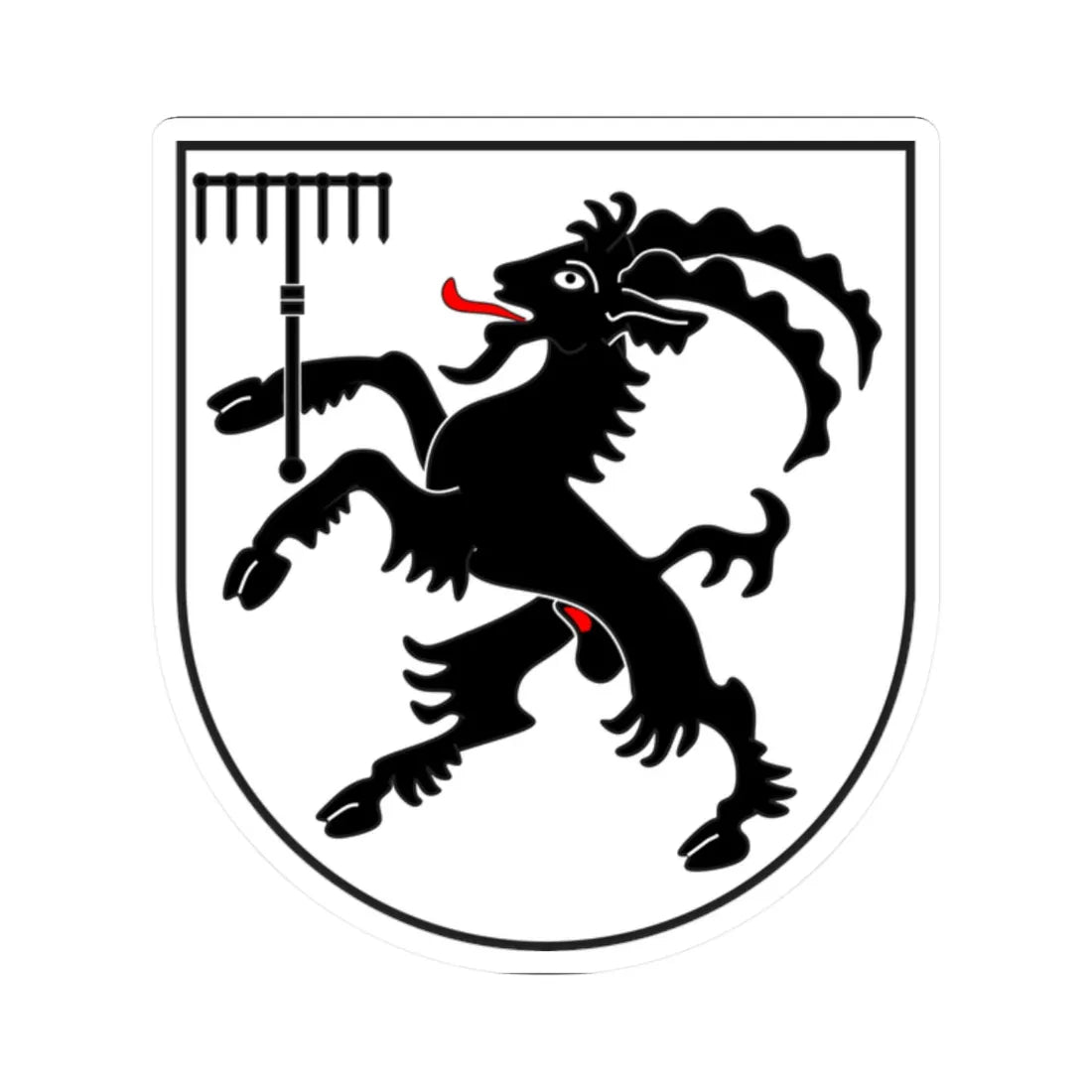 Tschlin wappen (Switzerland) (Coat of Arms) STICKER Vinyl Kiss-Cut Decal 2 Inch White - The Sticker Space