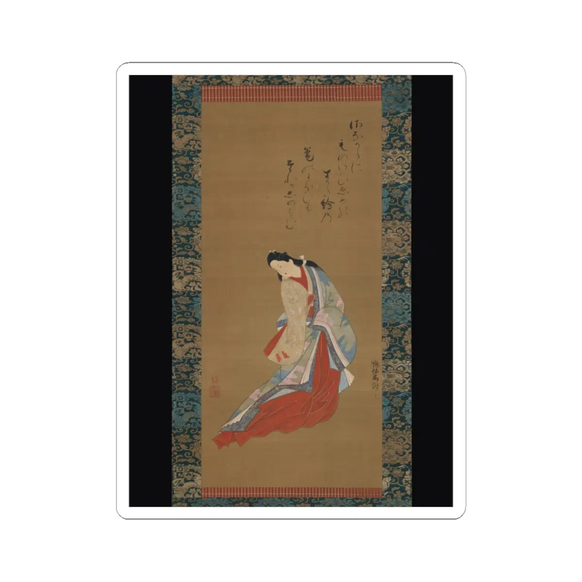 Tōsendō Rifū - Standing Courtesan - ca. 1720 v1 - STICKER Vinyl Kiss-Cut Decal