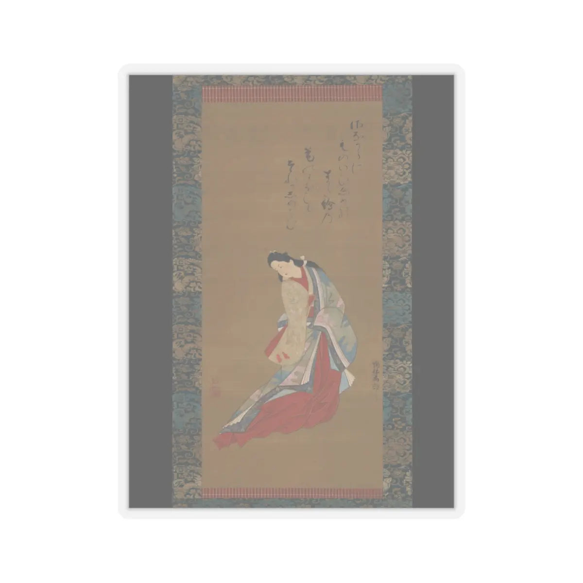 Tōsendō Rifū - Standing Courtesan - ca. 1720 v1 - STICKER Vinyl Kiss-Cut Decal