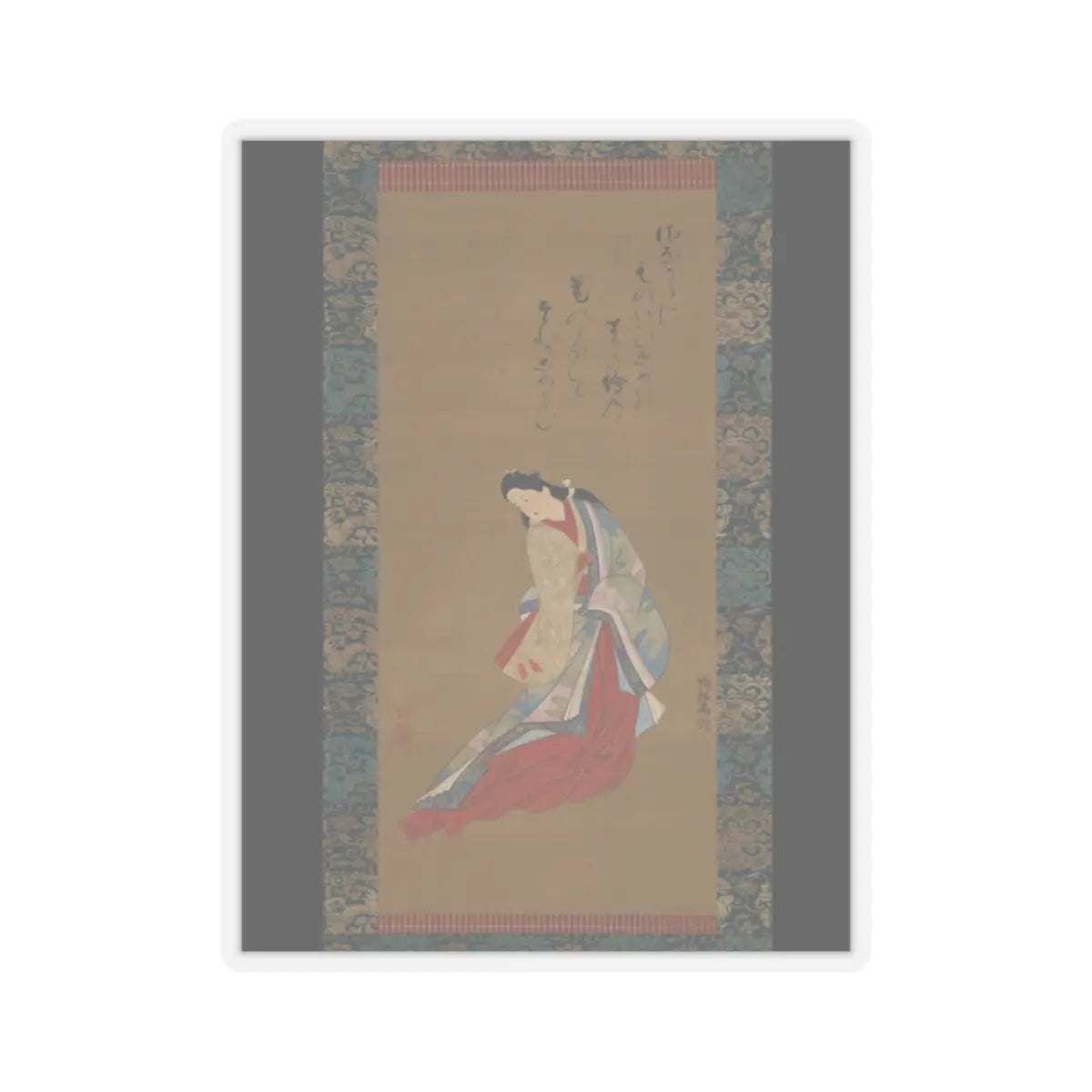 Tōsendō Rifū - Standing Courtesan - ca. 1720 v1 - STICKER Vinyl Kiss-Cut Decal
