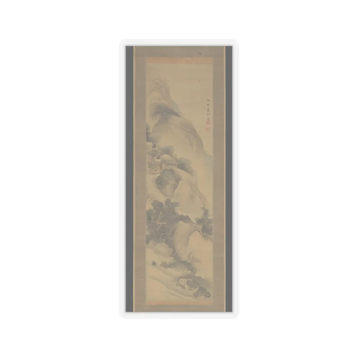 Tōshū - Landscape - early 19th century v1 - STICKER Vinyl Kiss-Cut Decal