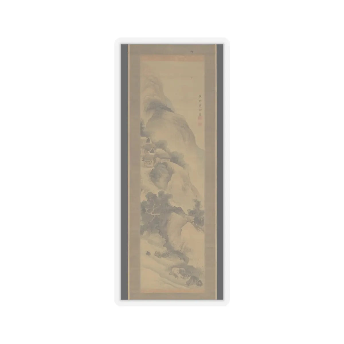 Tōshū - Landscape - early 19th century v1 - STICKER Vinyl Kiss-Cut Decal