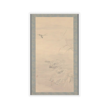 Tsubaki Chinzan - Hawk Grasping a Small Bird - mid-19th century v1 - STICKER Vinyl Kiss-Cut Decal