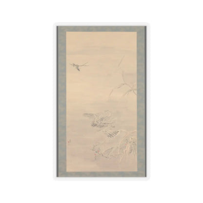 Tsubaki Chinzan - Hawk Grasping a Small Bird - mid-19th century v1 - STICKER Vinyl Kiss-Cut Decal