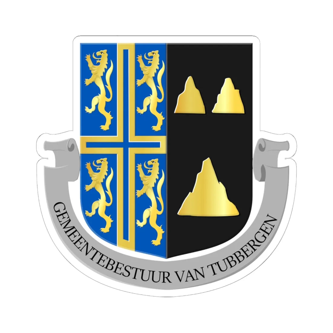 Tubbergen wapen 1898 (Netherlands) (Coat of Arms) STICKER Vinyl Kiss-Cut Decal 6 Inch White - The Sticker Space