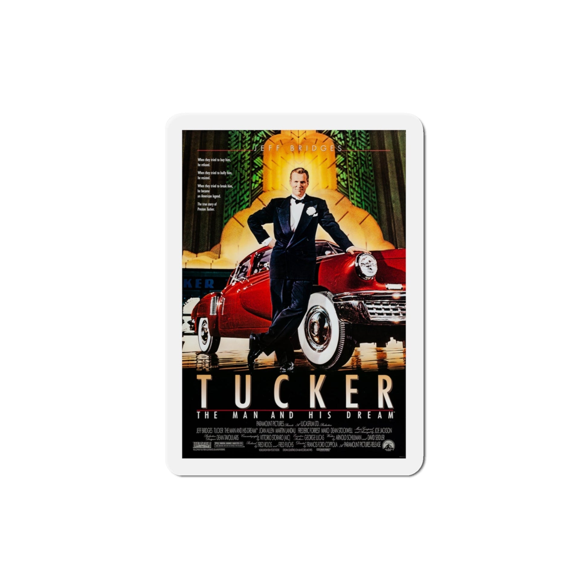 Tucker The Man and His Dream 1988 Movie Poster Die-Cut Magnet-3" x 3"-The Sticker Space