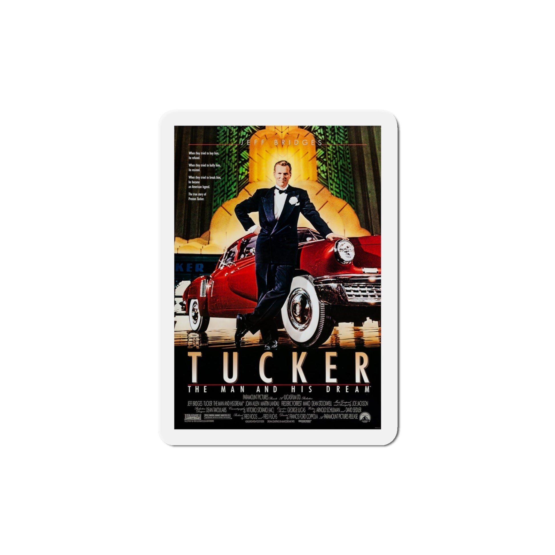 Tucker The Man and His Dream 1988 Movie Poster Die-Cut Magnet-4" x 4"-The Sticker Space