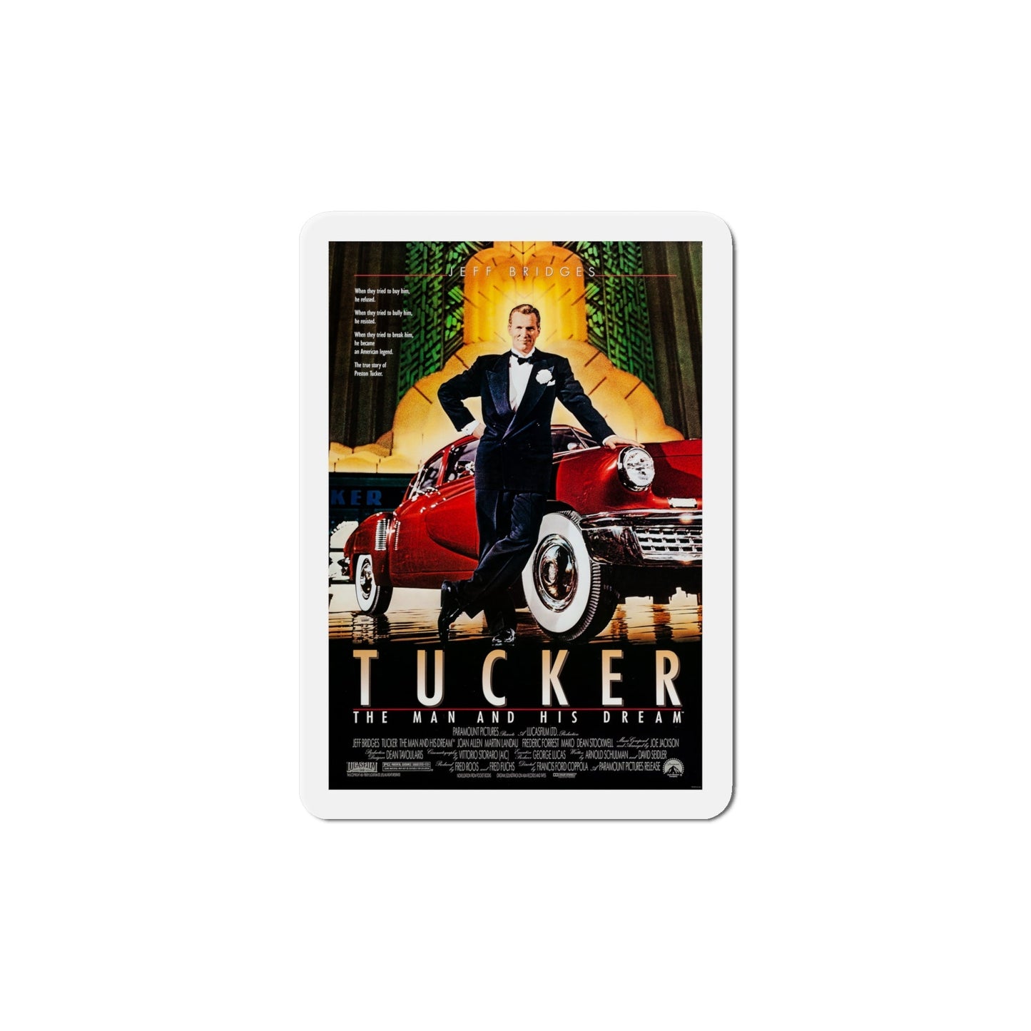 Tucker The Man and His Dream 1988 Movie Poster Die-Cut Magnet-6 Inch-The Sticker Space