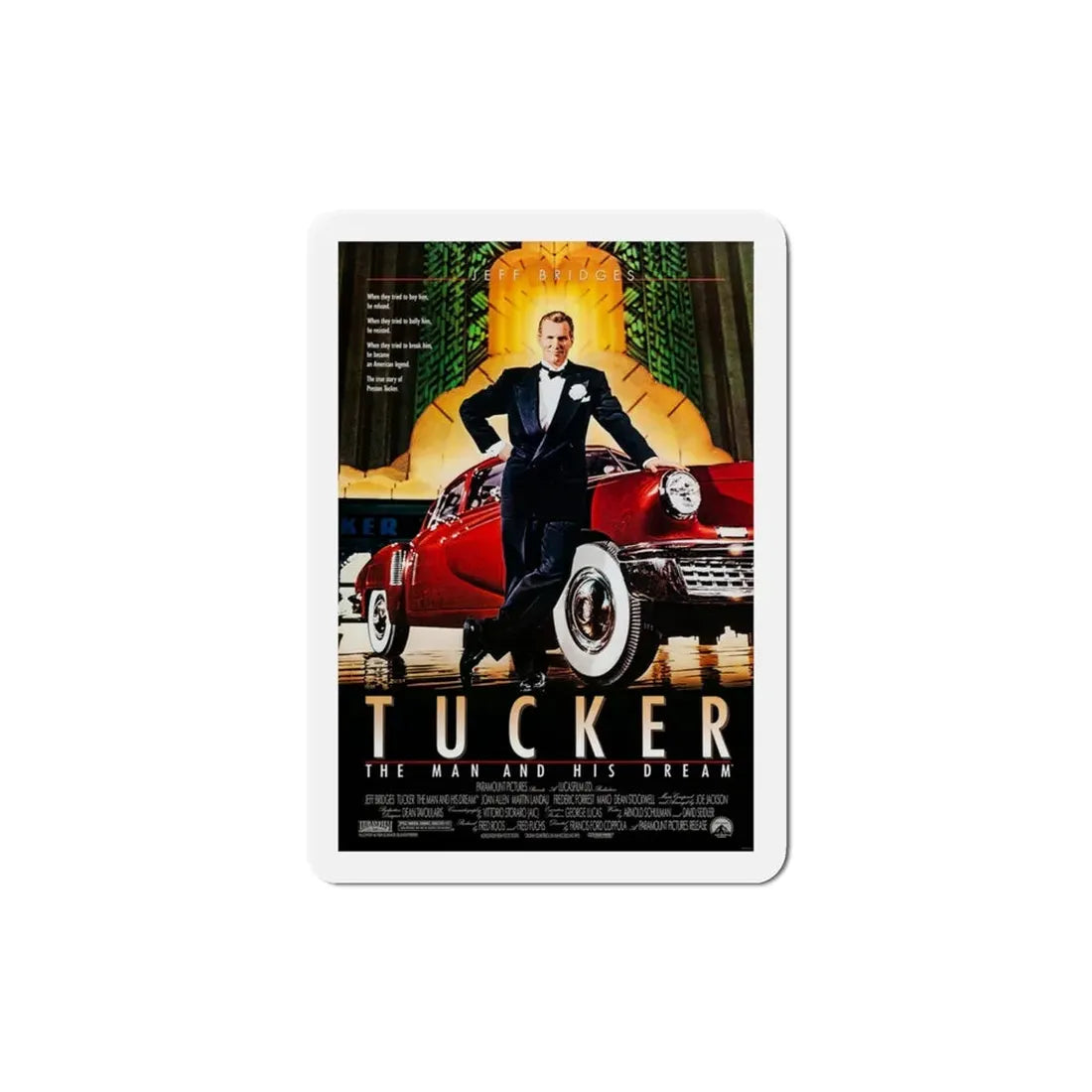 Tucker The Man and His Dream 1988 Movie Poster Refrigerator Magnet 3 Inch - The Sticker Space