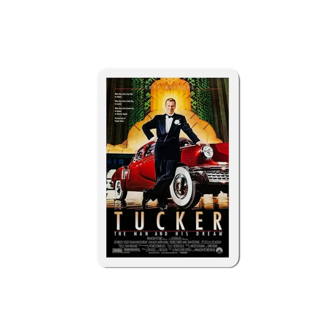 Tucker The Man and His Dream 1988 Movie Poster Refrigerator Magnet 5 Inch - The Sticker Space