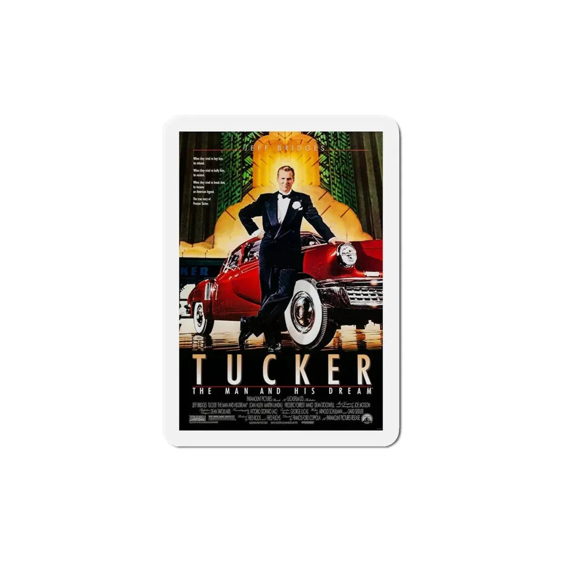 Tucker The Man and His Dream 1988 Movie Poster Refrigerator Magnet 6 Inch - The Sticker Space