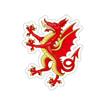 Tudor Dragon Badge STICKER Vinyl Die-Cut Decal-White-The Sticker Space