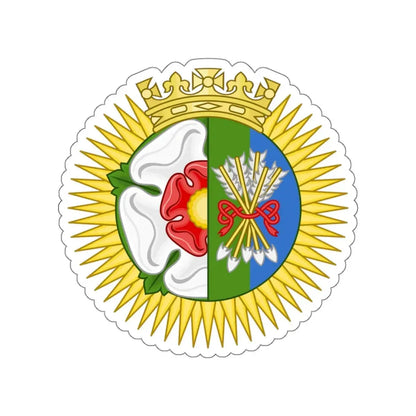 Tudor Rose and Arrows Badge STICKER Vinyl Die-Cut Decal 4 Inch - The Sticker Space