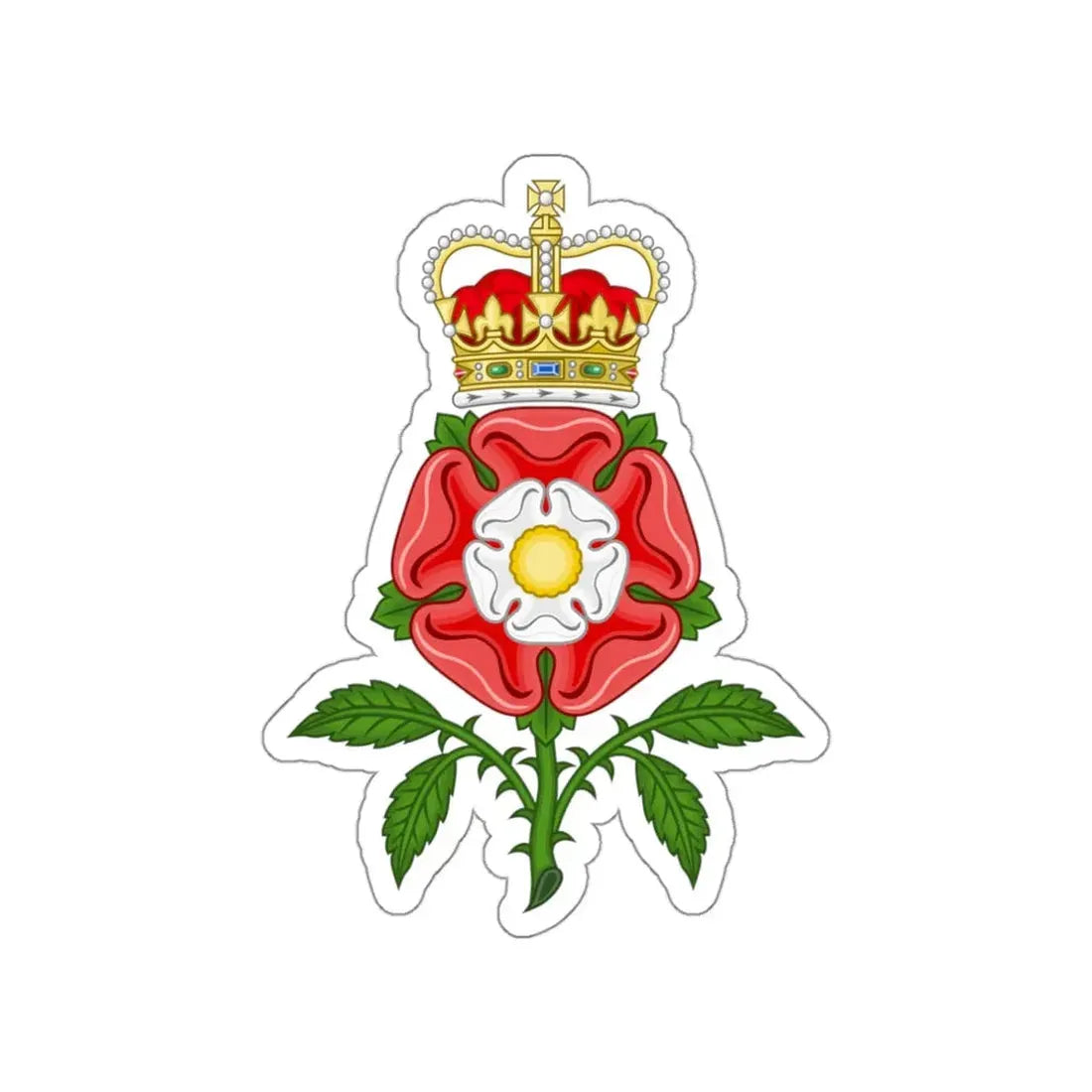 Tudor Rose Royal Badge of England STICKER Vinyl Die-Cut Decal 3 Inch - The Sticker Space