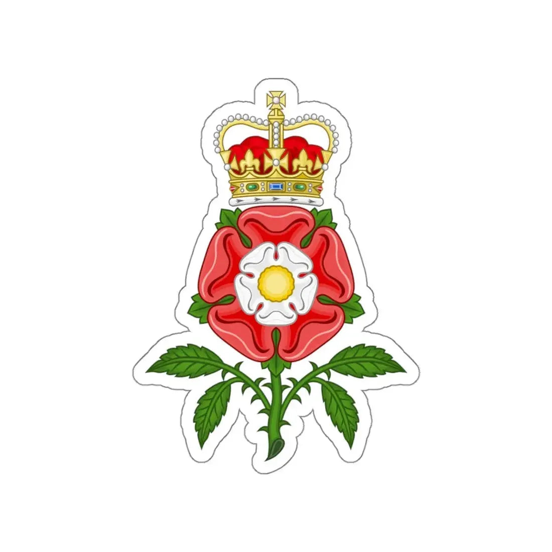 Tudor Rose Royal Badge of England STICKER Vinyl Die-Cut Decal 4 Inch - The Sticker Space