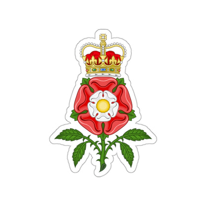 Tudor Rose Royal Badge of England STICKER Vinyl Die-Cut Decal-White-The Sticker Space