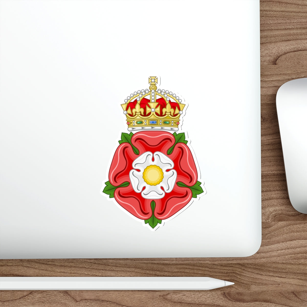 Tudor Rose, royally crowned STICKER Vinyl Die-Cut Decal-The Sticker Space